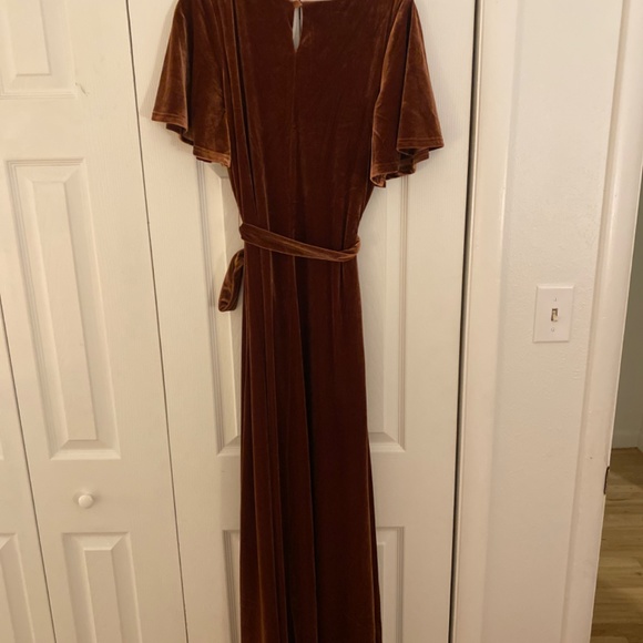 Reese Velvet Terracotta Dress - Picture 7 of 7
